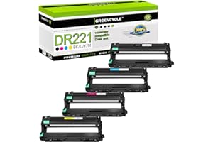 greencycle DR221CL Drum Unit 4 Pack (NOT Toner) Compatible for Brother DR221 DR-221 Work for Brother HL-3140CW HL-3170CDW MFC-9130CW MFC-9330CDW MFC-9340CDW DCP-9020CDN Laser Printer(1K,1C,1M,1Y)