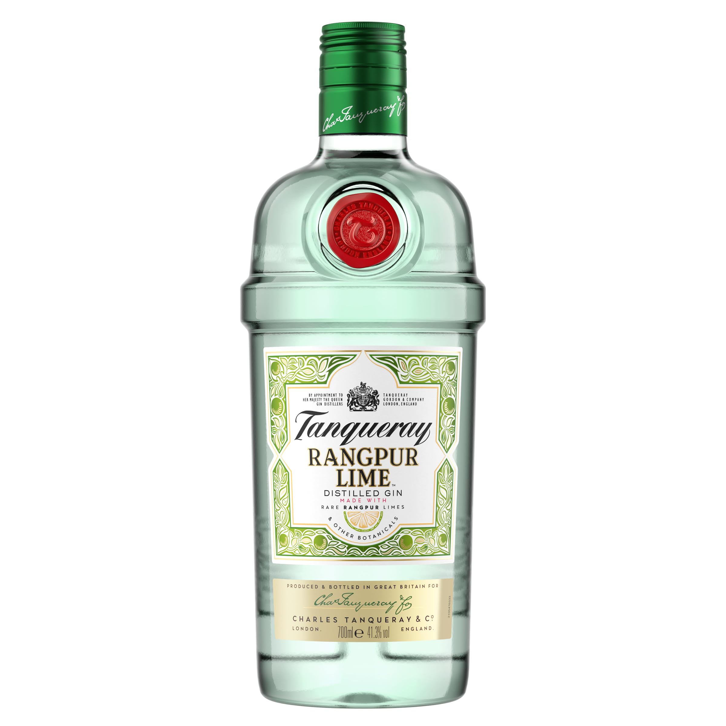 Tanqueray Rangpur Lime, Destillierter Gin, mit Zitrusfrische, aromatisiert, 5-fach destilliert auf englischem Boden, 41,3% Vol, 700ml Einzelflasche
