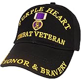 Purple Heart Veteran Cap | Military Hat for Men & Women, Adjustable Baseball Cap | Honoring Combat Veterans, Comfortable Everyday Wear, Embroidered Veteran Hat, Durable & Stylish