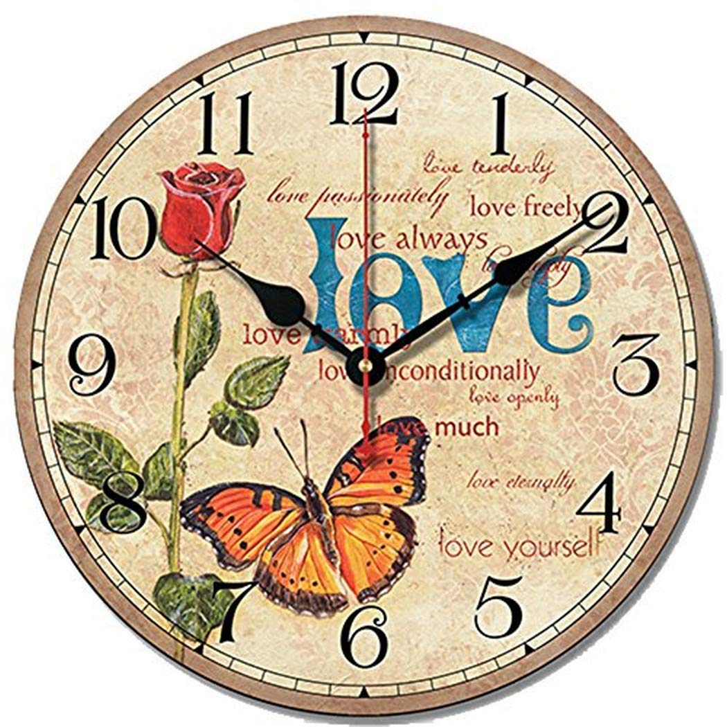 SWHONG Wall Clock Silent Non-ticking 12 Inch/30cm,Clocks for Living Room Office Kitchen