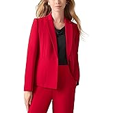 Kasper Womens Stretch Crepe One-Button Blazer