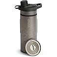GRAYL GeoPress Titanium 24 oz Water Purifier Bottle with Cooking Lid - Filter for Hiking, Camping, Survival, Travel (Covert Black)