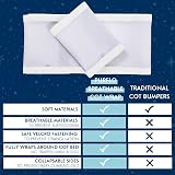 Purflo Breathable Cot Bumper 2pcs White Fits 120x60 140x70 cm view 5
