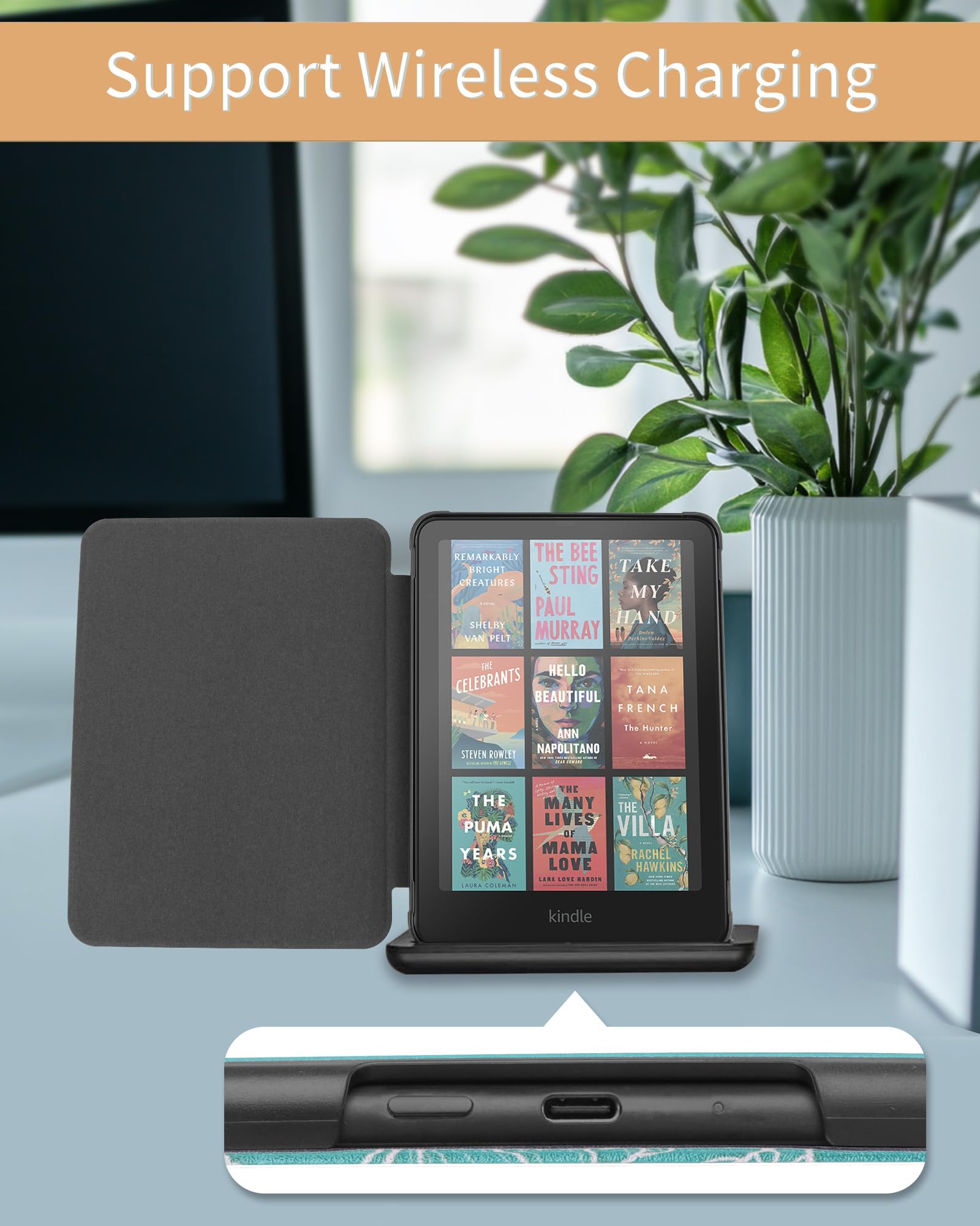WALNEW Case for 7-inch Kindle Paperwhite 12th Gen 2024 and Colorsoft Signature Edition, Premium PU Leather Protective Cover for Kindle Paperwhite, Auto Wake/Sleep