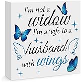 Memorial Gifts for Loss of Husband Memorial Wooden Block Sign Decor Bereavement Sympathy Gifts for Loss of Husband Funeral Condolence Remembrance Decor In Memory of Husband