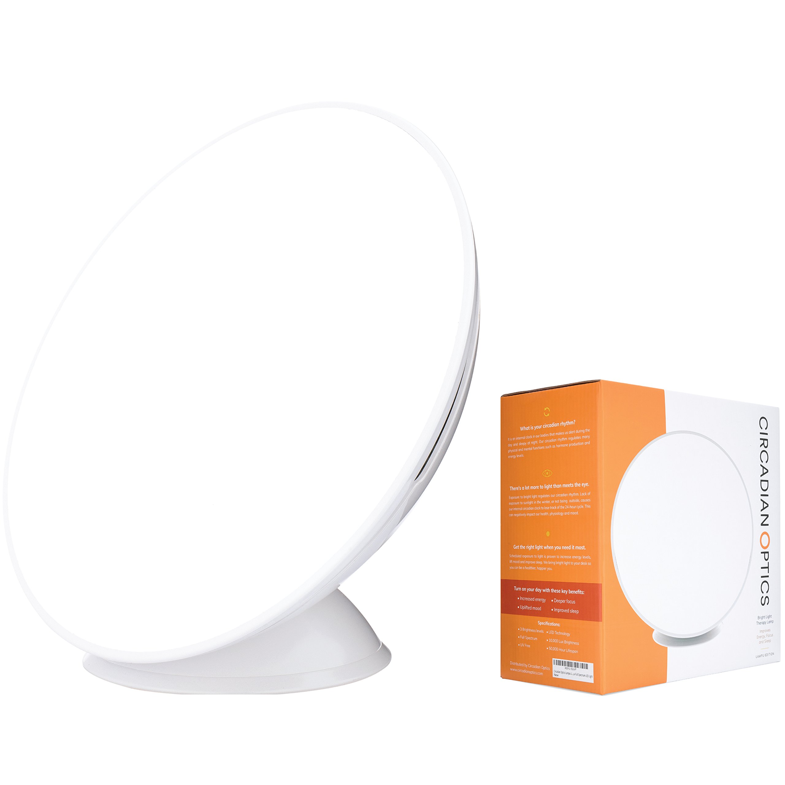 Circadian Optics Light Therapy Lamp UVFree LED Happy Mood Lamps with 10,000 Lux for Seasonal