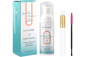 GEMERRY Lash Shampoo for Lash Extensions, Eyelash Extension Cleanser, Lash Cleanser, Lash Wash, Lash Bath, Lash Cleanser, for