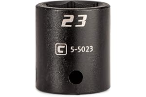 Capri Tools Shallow Impact Socket, 1/2-Inch Drive, 6-Point, Metric (23 mm)