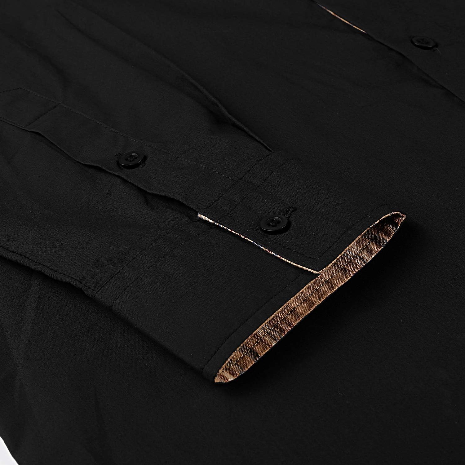 LecGee Men's Cotton Casual Long Sleeve Dress Shirt Plaid Collar Regular Fit Button Down Shirts at  Men’s Clothing store