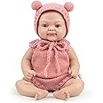Vollence 12 inch Full Silicone Baby Dolls Lifelike Realistic Reborn Real Babies with Feeding Accessories for Kids - Girl