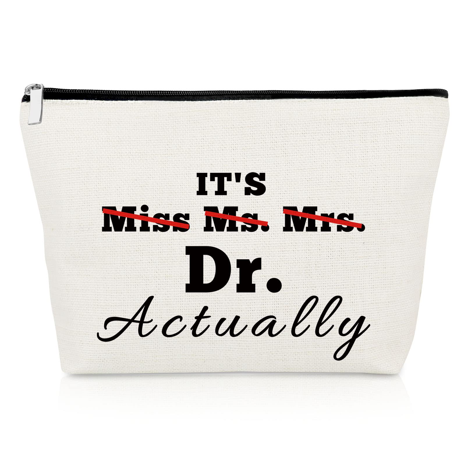 Doctor Graduation Gift for Women PhD Appreciation Gifts Thank You Makeup Bag for PhD Friend Daughter Medical School Graduation Cosmetic Bags Doctor Retirement Christmas Birthday Present Travel Pouch