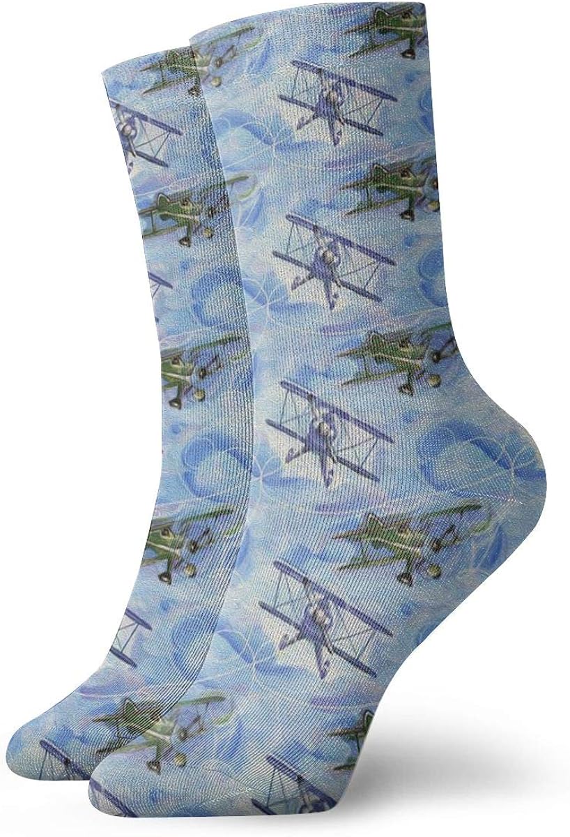 Sightseeing Aircraft Crew Socks Casual Socks Funny For Sports Boot