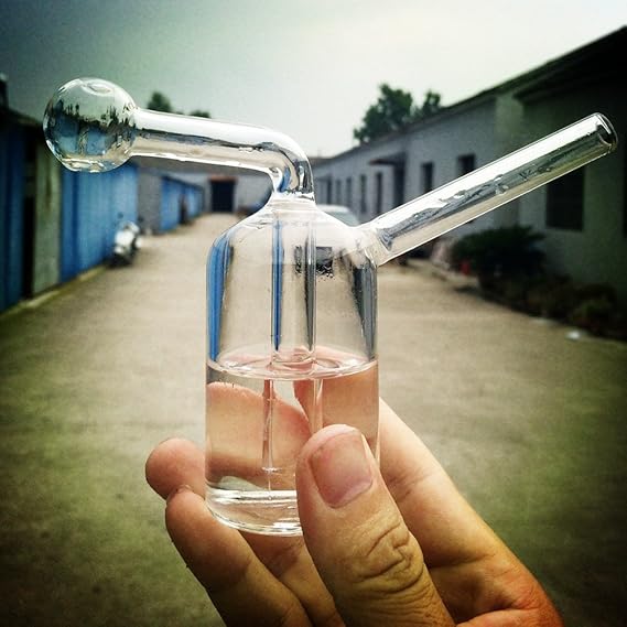 RORA Glass Bong Vorkühler - 12cm Mini Pipes Bong Kopf Percolator Small Bong Gla (Clear)