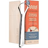 MasterMedi Tongue Scraper for Adults, 100% Stainless Steel Tongue Scrubber for Bad Breath, Easy to Use, Tongue Cleaner for Or