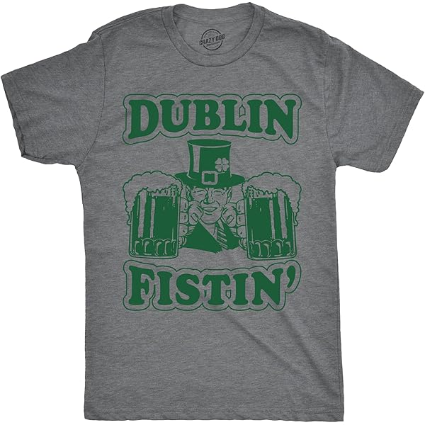 St Patricks Day Wanna Get A Little Lucky Leprechaun Green Mens T-shirt 3XL | UK