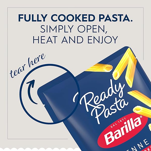 BARILLA READY PASTA, FULLY COOKED PENNE PASTA, NON-GMO & KOSHER, 7 OZ