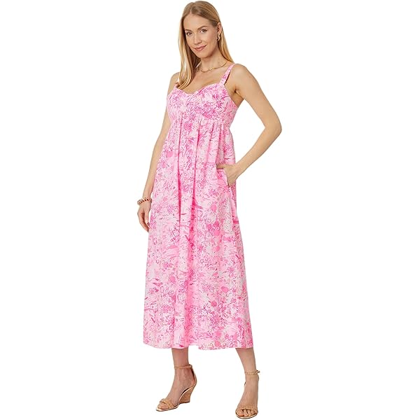 Lilly Pulitzer Womens Zelalynn One Shoulder Maxi Blue