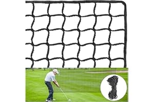 NQB Golf Net Golf Practice Net with Steel Hanging Kit & Nylon Rope, Hitting Net for Golf, Baseball, Hockey, Soccer, LAX and More Sports Net for Backyard Driving or Indoor Garage