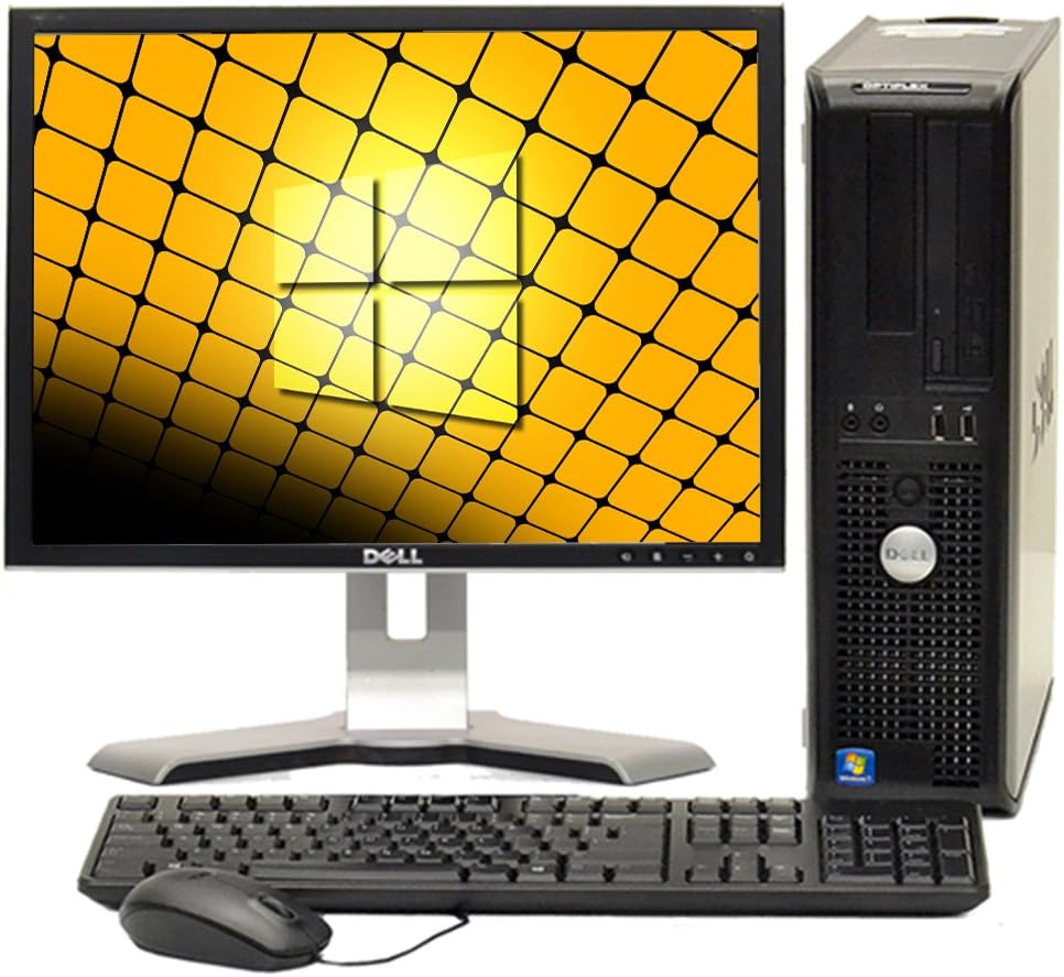 Fast Dell Optiplex Windows 10 Desktop Computer Core 2 Duo 4GB Ram DVD, 17" (Brands Vary) LCD, New Mouse, Keyboard and Wifi Adapter- Desktop Computer Bundle