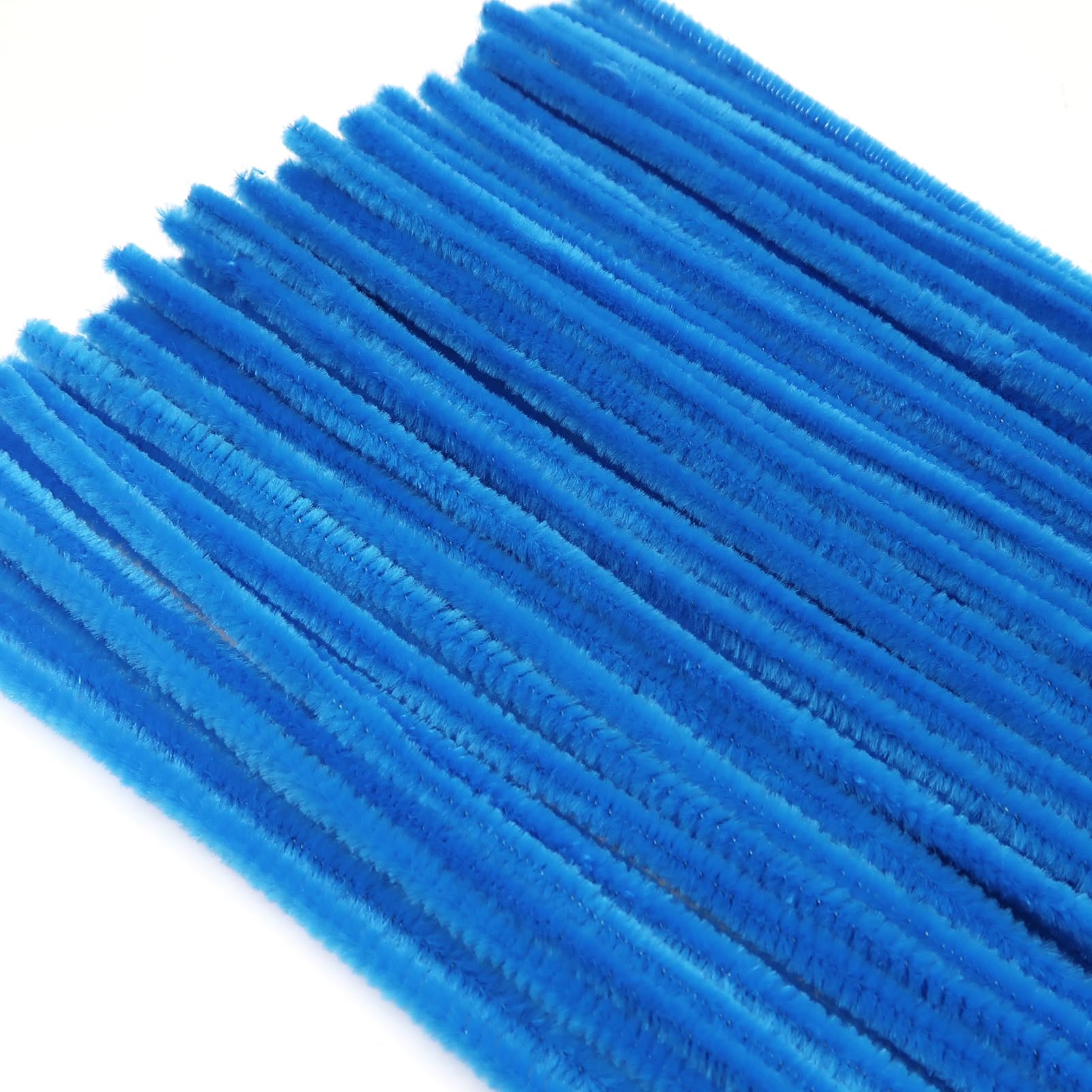 TOAOB 200pcs Chenille Wire Rods Chenille Cure Pipes Cleaner Lake Blue Assorted Cleaners Crafts Set 6 mm x 300 mm for DIY Crafts Decoration Supplies Craft
