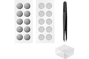 YINYOO 20Pcs/Set Earphone Dust-Proof Filter Mesh, 10 Pcs Nickel + 10 Pcs Silver Filter-Mesh, Replacement Protective Earbud Filter Meshs for CCZ Melody KZ CCA KBEAR KS1 TANGZU in Ear Monitor Headphone (4.5MM)