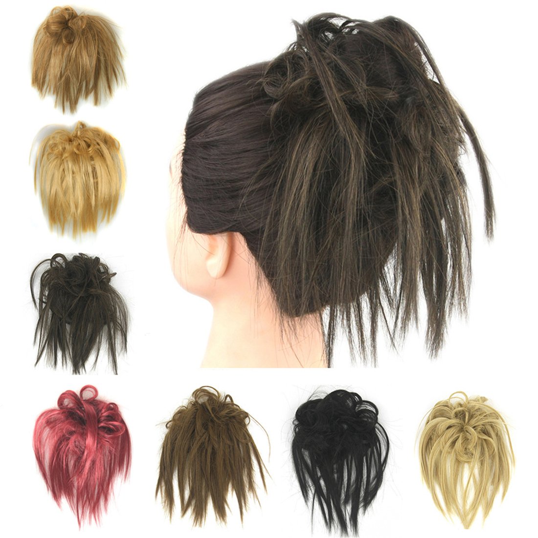 Amazon Com Messy Ponytail Hair Extensions Synthetic Hair Bun