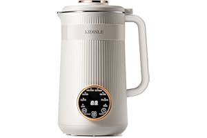KIDISLE 8 in 1 Nut Milk Maker, 32oz Automatic Soybean Milk Machine for Homemade Almond, Oat, Coconut, Soy, Plant Based Milks and Non Dairy Beverages, with Delay Start/Keep Warm/Boil Water, Cream