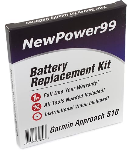Tricot Sportswear Homme Batterie Replacement Cameron Sino Pour Garmin Approach S10 - 180mAh 3.7V - Compatible 361-00117-00 Batterie Rechange S10