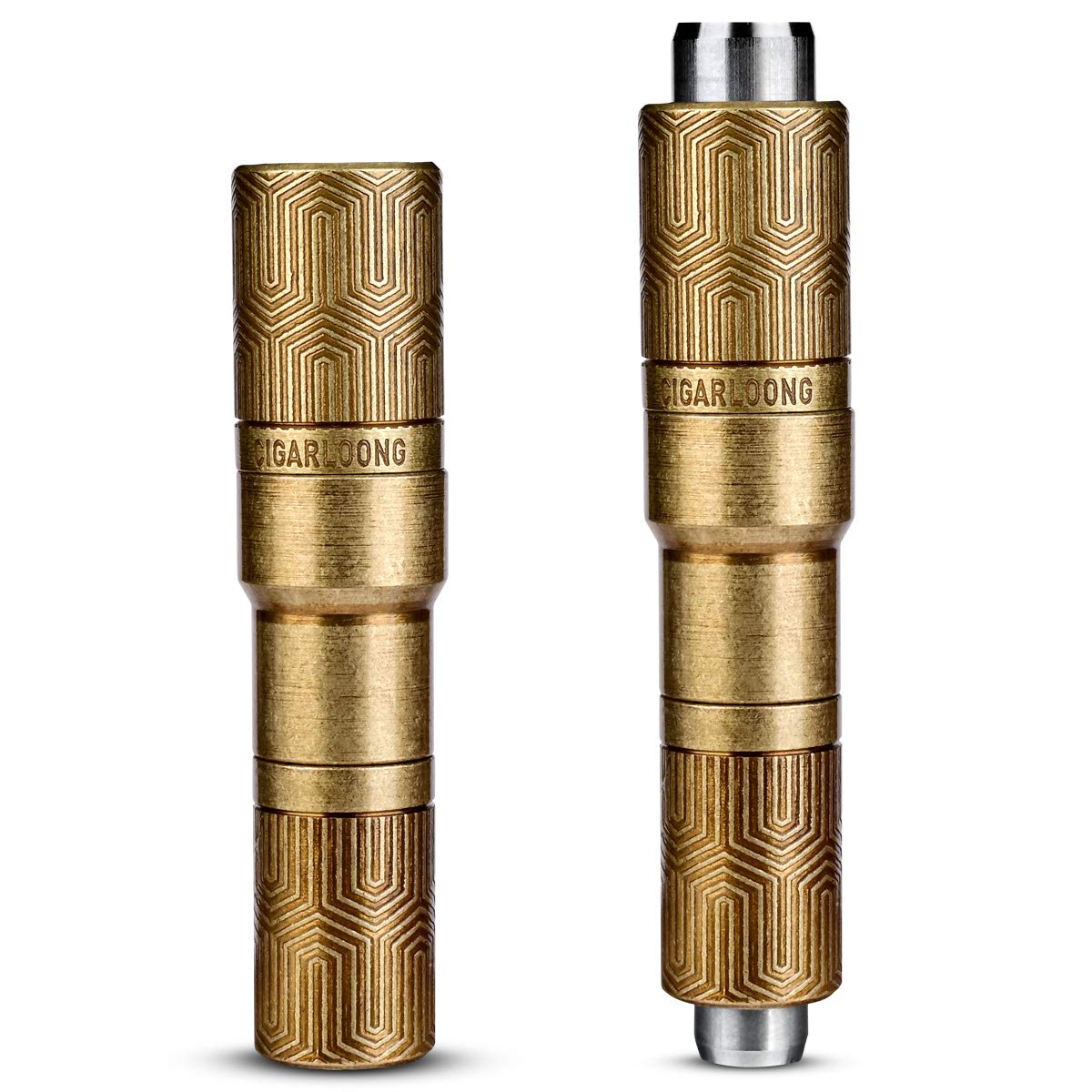 Cigar Punch Double Blade Sharp Size Drill Cigar Hole Opener Accessories (Gold3)