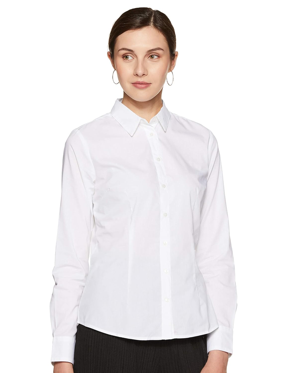 van heusen women's solid formal shirt