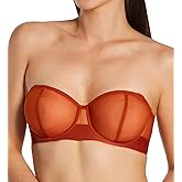 DKNY Women's Sheers Convertible Strapless Bra, Copper, 36DD