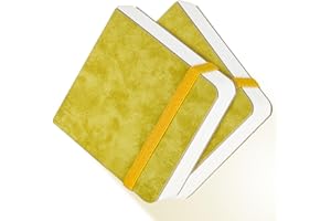 Funto Watercolor Journal 2-Pack, 3.9x3.9, 44 Pages Each,Hot-Pressed 100% Cotton, PU Leather Green Hard Cover, Art Supplies for Mixed Media