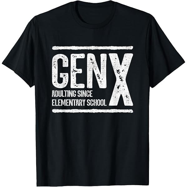 TYGOS Generation X Gen Xer T-Shirt - Unisex Vintage Tee, Cool Gift For Men & Women