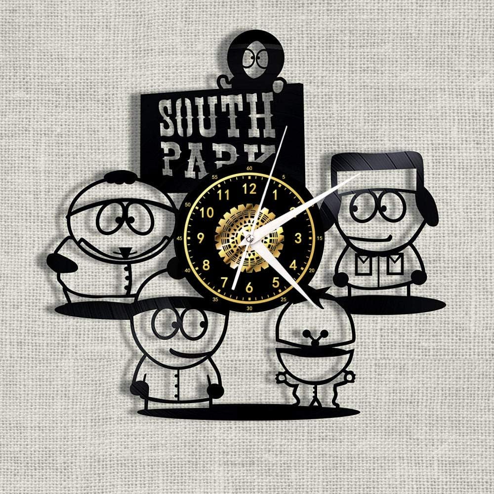 Mendder South Park Theme Style Wall Clock Led Night Light Remote Control 15 Color Conversion Creative Clock Home Decoration Give Friends Amazon Co Uk Kitchen Home