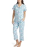 BedHead - Short Sleeve Cropped PJ Set - Santorini - X-Small