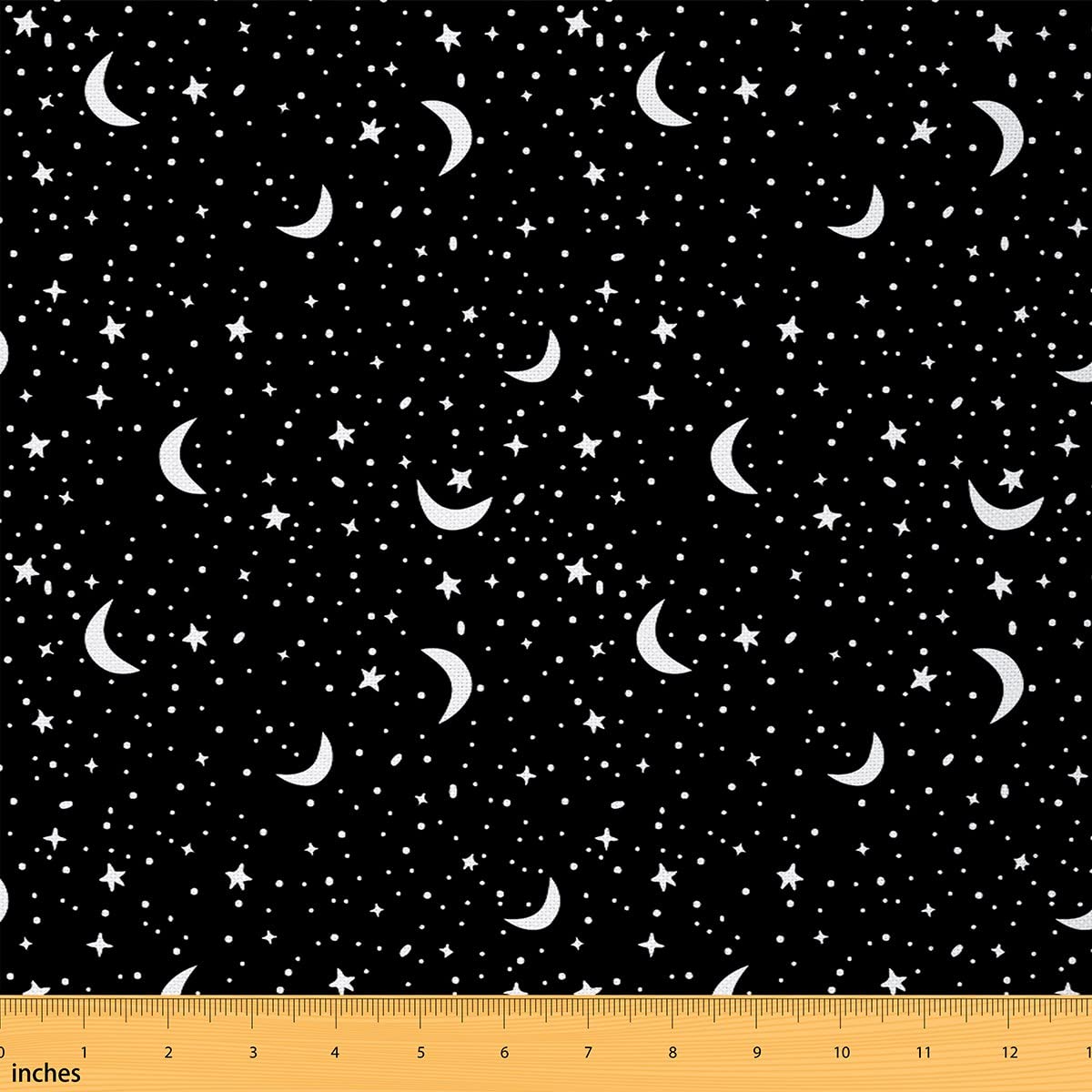 Moon Stars Outdoor Fabric by The Yard,Starry Moon Night Fabric for Kids Adults Chairs DIY,Bling Sky Universe Decorative Fabric for Upholstery and Home DIY Projects,1 Yard