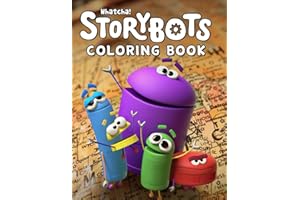Ask The Storybots Coloring Book: Unique Gift For All Storybots Fans To Relax And Have Fun With Friends On Christmas, Summer T