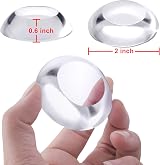 Dermasy 6PCS Clear Round Rubber Door Stopper Wall Protector Self Adhesive Bumper view 4