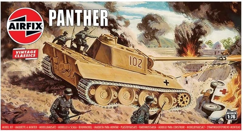 Airfix Vintage Classics Panther 1:76 Kit A01302V 97 Parts