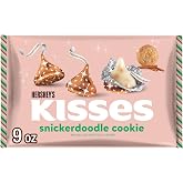 HERSHEY'S KISSES Snickerdoodle Cookie Flavored, Christmas Candy Bag, 9 oz