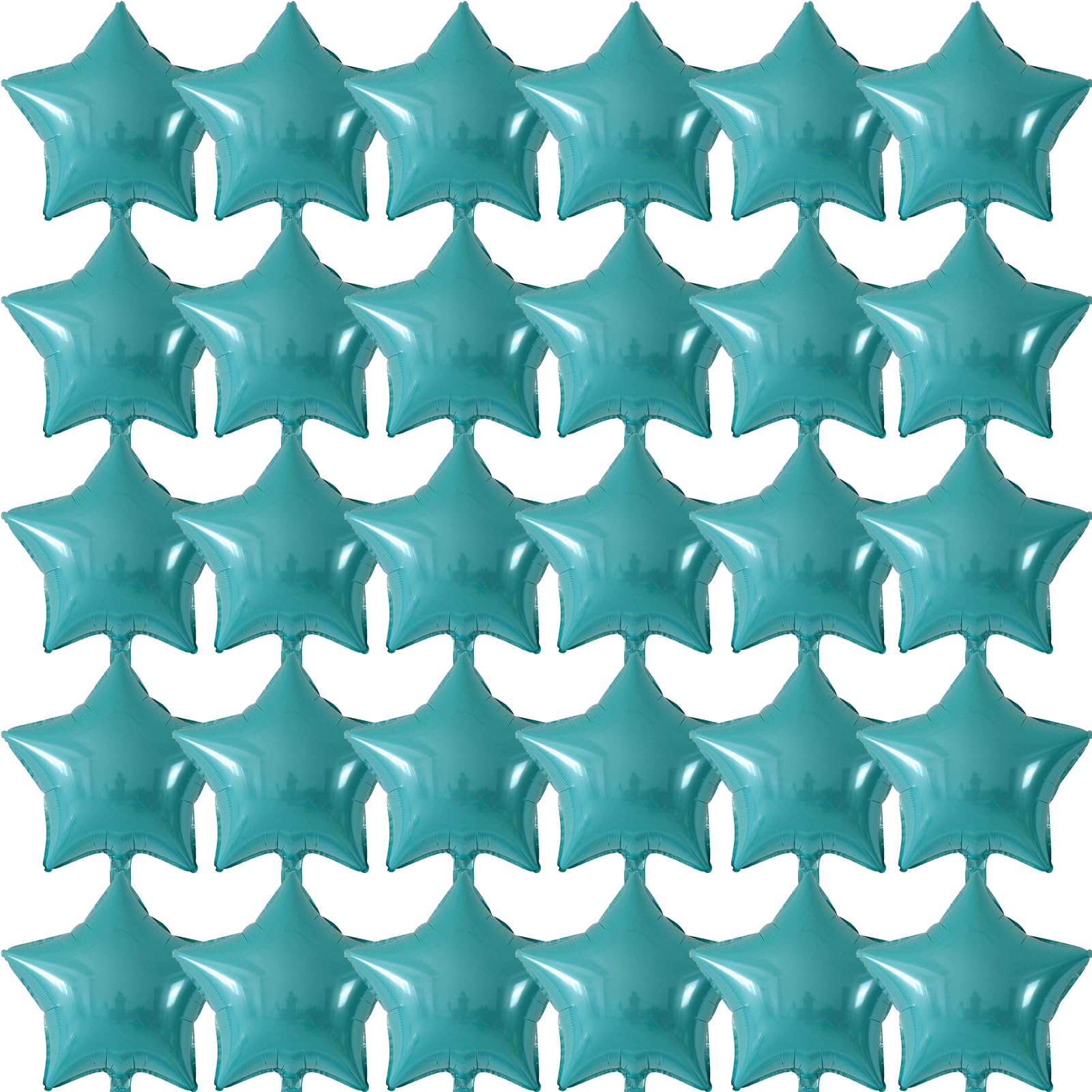 Photo 1 of 30 Pcs 18 Inch Turquoise Blue Star Balloons Green Blue Balloons Star Shaped Helium Mylar Balloons Foil Balloon for Women Girls Kids Valentine's Day Birthday Wedding Proposal Bridal Party Decor