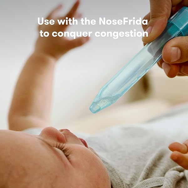 FRIDA BABY NOSEFRIDA SALINE MIST SPRAY, BABY SALINE NASAL SPRAY DECONGESTANT FOR ALLERGY RELIEF AND CONGESTION RELIEF TO SOFTEN NASAL PASSAGES, 3.4 FL.OZ.