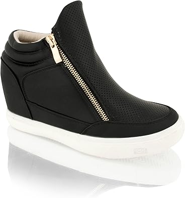 ladies hidden wedge trainers