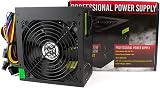 iChoose 500W ATX Power Supply PSU Silent Black Fan PC Computer 12V Rail view 2