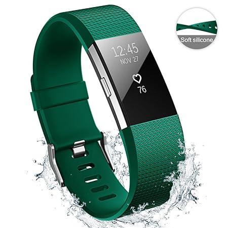 Hanlesi Für Fitbit Charge 2 Armband, Charge2 Armbänder Weiches Silikon TPE Sports Ersetzerband Original Replacement Uhrenband