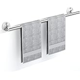 Brushed Nickel Towel Bar, 18 Inch Towel Racks for Bathroom Wall Mounted, SUS304 Stainless Steel Bathroom Towel Holder, Total Length 20.4 Inch Towel Bars