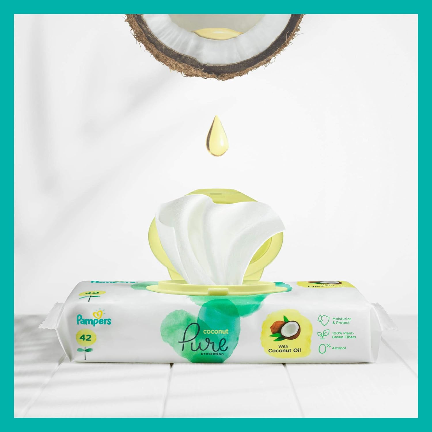 pampers coconut pure wipes