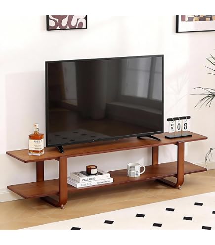 Amazon.com: WOLWES TV Console Table Bamboo TV Cabinet Low