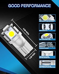 Marsauto 194 LED Bulb 6000K White 168 T10 2825 W5W