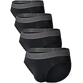 DAVID ARCHY Men's Underwear Briefs Rayon Made from Bamboo Wicking-Moisture Support Pouch Soft Underwear for Men 4 or 7 Pack